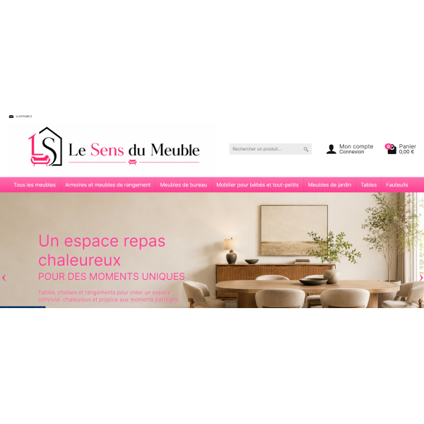 Lesensdumeuble.fr – Boutique e-commerce Mobilier & Déco – 3 462 produits – PrestaShop