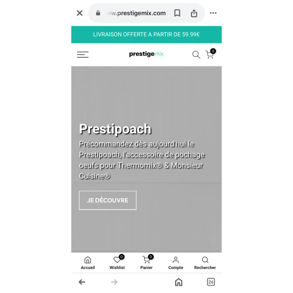 Vente d'un site Ecommerce d'accessoires Thermomix