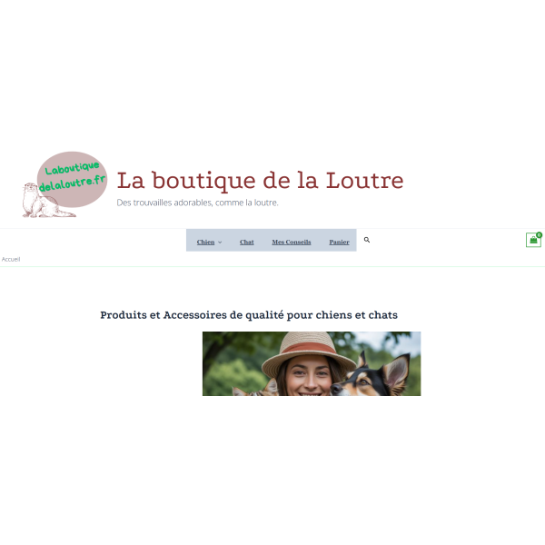 vend site e-commerce boutique accessoires chiens et chats