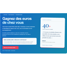 DesEurosDeChezVous.fr — Site dédié à la reprise de projets web pour développer une activité à domicile