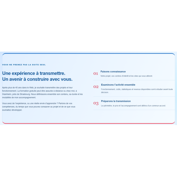 DesEurosDeChezVous.fr — Site dédié à la reprise de projets web pour développer une activité à domicile