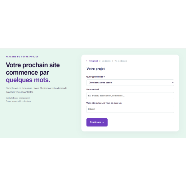 Devis-Pour-Mon-Site.fr — Site dédié aux demandes de devis pour la création et la refonte de sites web
